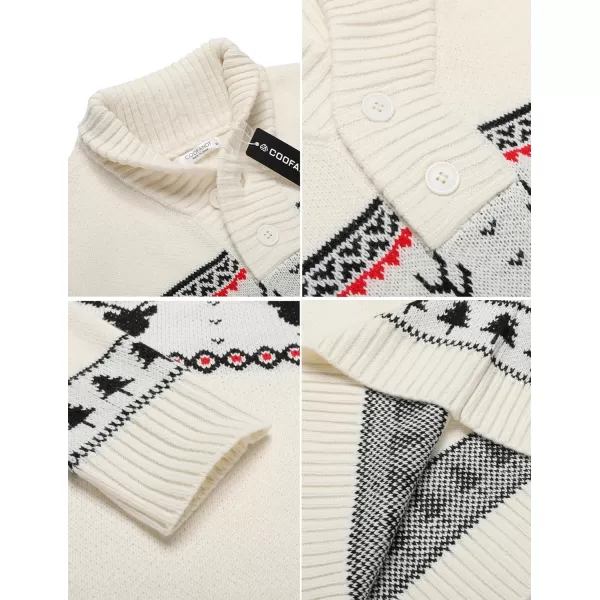COOFANDY Men's Christmas Sweater Ugly Knitted Xmas Sweaters Casual Snowflake Pullover Knitwear