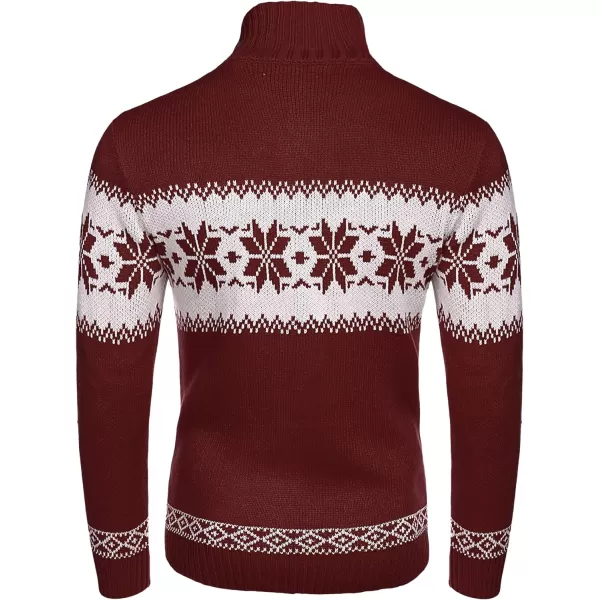 COOFANDY Men's Christmas Sweater Ugly Knitted Xmas Sweaters Casual Snowflake Pullover Knitwear