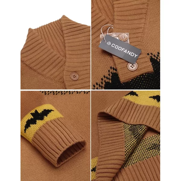 COOFANDY Men's Christmas Sweater Ugly Knitted Xmas Sweaters Casual Snowflake Pullover Knitwear