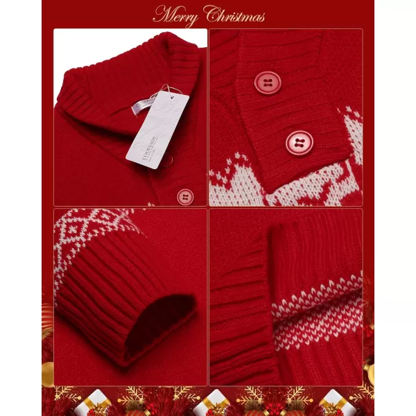 COOFANDY Men's Christmas Sweater Ugly Knitted Xmas Sweaters Casual Snowflake Pullover Knitwear
