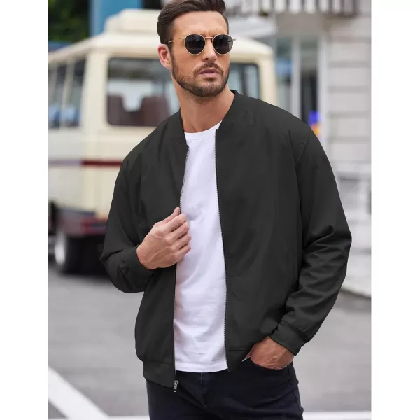 COOFANDY Men's Cotton Bomber Jacket Lightweight Flight Jackets Casual Softshell Varisty Jacket
