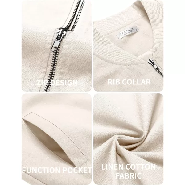 COOFANDY Men's Cotton Bomber Jacket Lightweight Flight Jackets Casual Softshell Varisty Jacket
