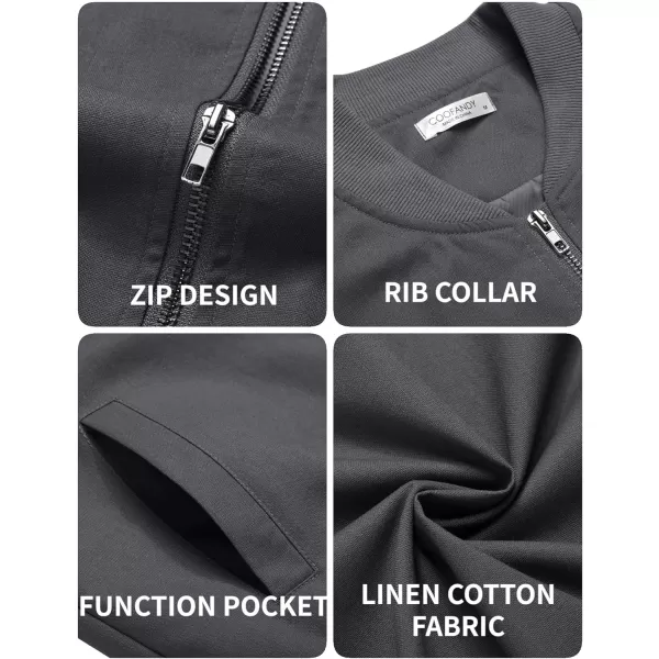 COOFANDY Men's Cotton Bomber Jacket Lightweight Flight Jackets Casual Softshell Varisty Jacket