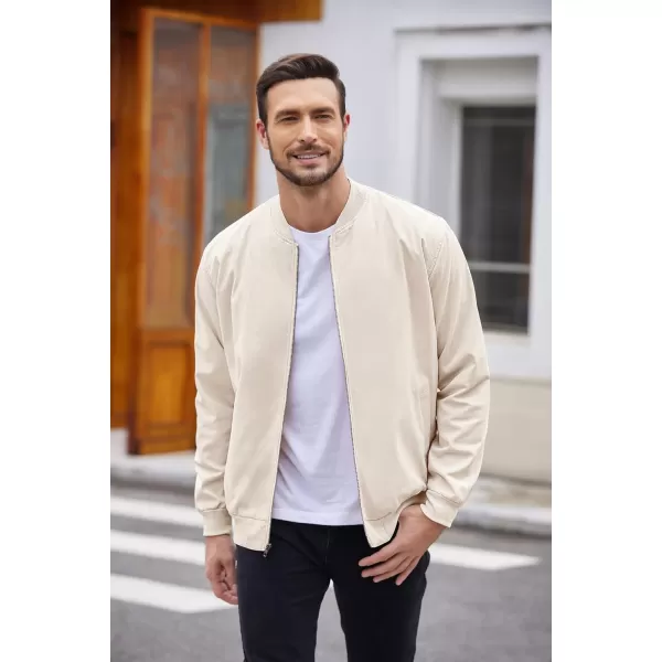 COOFANDY Men's Cotton Bomber Jacket Lightweight Flight Jackets Casual Softshell Varisty Jacket