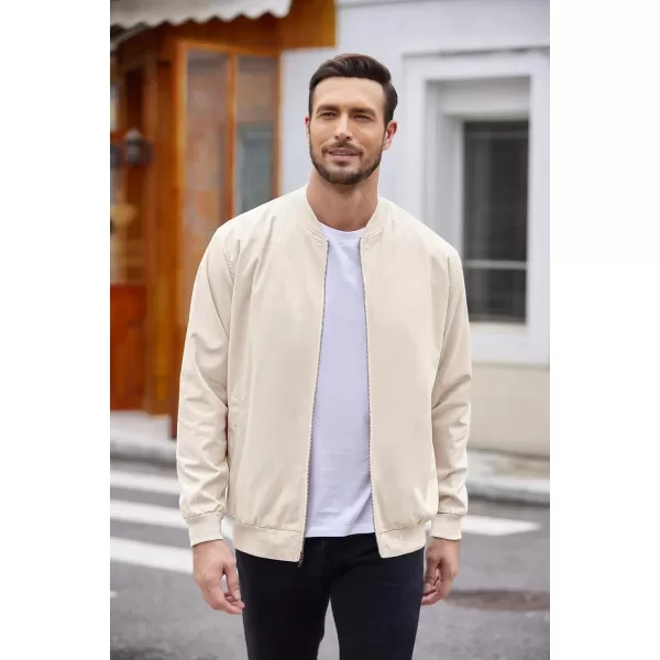 COOFANDY Men's Cotton Bomber Jacket Lightweight Flight Jackets Casual Softshell Varisty Jacket
