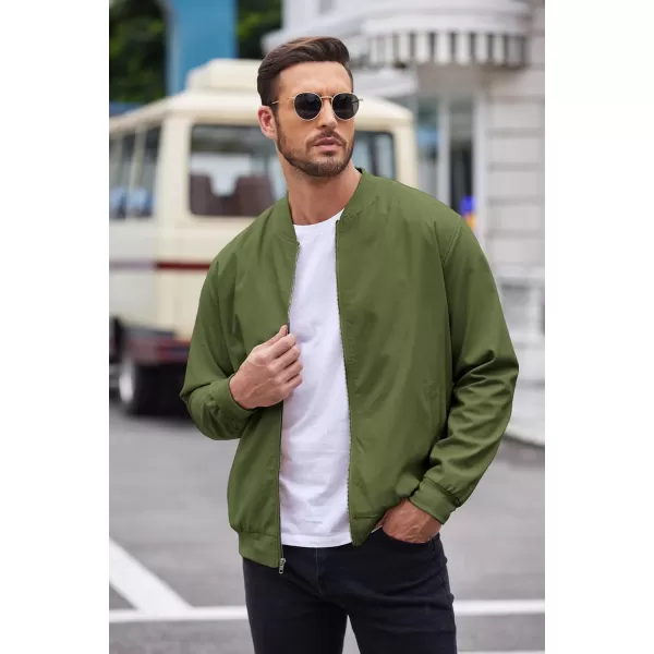 COOFANDY Men's Cotton Bomber Jacket Lightweight Flight Jackets Casual Softshell Varisty Jacket