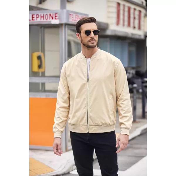 COOFANDY Men's Cotton Bomber Jacket Lightweight Flight Jackets Casual Softshell Varisty Jacket