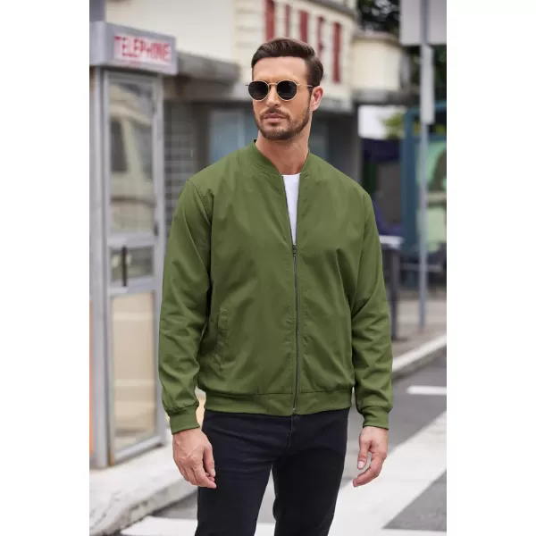 COOFANDY Men's Cotton Bomber Jacket Lightweight Flight Jackets Casual Softshell Varisty Jacket