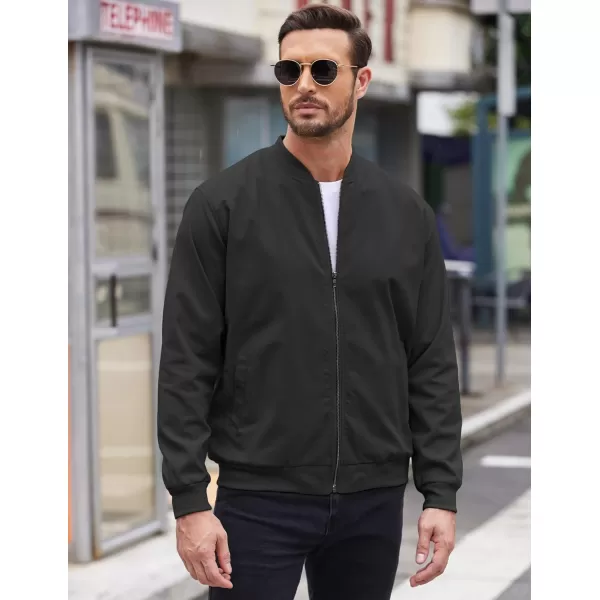 COOFANDY Men's Cotton Bomber Jacket Lightweight Flight Jackets Casual Softshell Varisty Jacket
