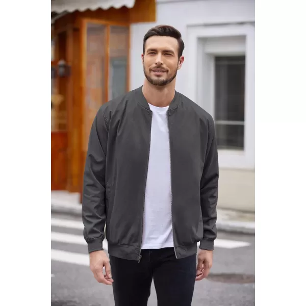 COOFANDY Men's Cotton Bomber Jacket Lightweight Flight Jackets Casual Softshell Varisty Jacket