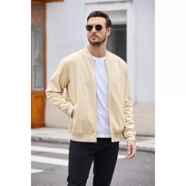 COOFANDY Men's Cotton Bomber Jacket Lightweight Flight Jackets Casual Softshell Varisty Jacket
