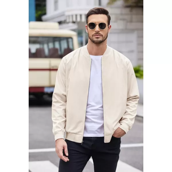 COOFANDY Men's Cotton Bomber Jacket Lightweight Flight Jackets Casual Softshell Varisty Jacket