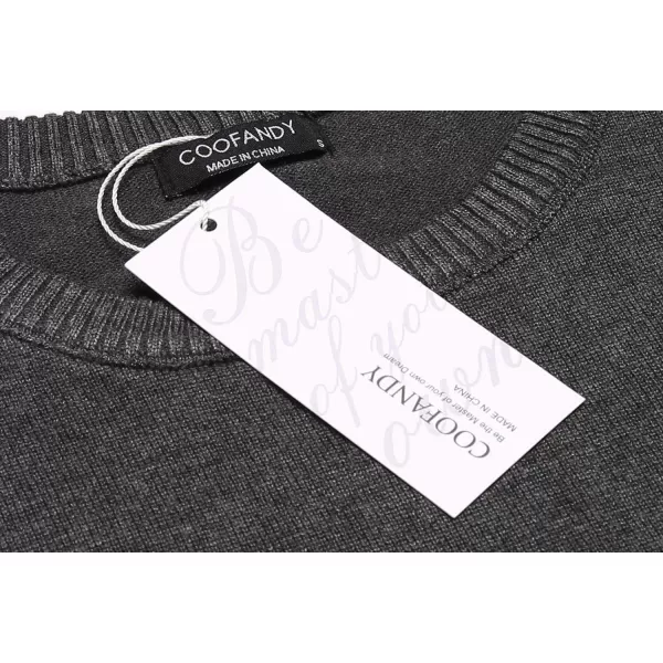 COOFANDY Men's Crew Neck Sweater Slim Fit Lightweight Sweatshirts Knitted Pullover for Casual Or Dressy Wear