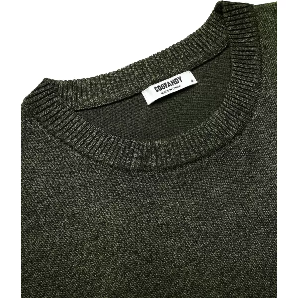 COOFANDY Men's Crew Neck Sweater Slim Fit Lightweight Sweatshirts Knitted Pullover for Casual Or Dressy Wear)