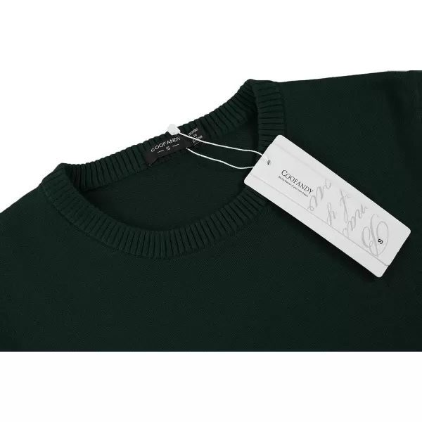 COOFANDY Men's Crew Neck Sweater Slim Fit Lightweight Sweatshirts Knitted Pullover for Casual Or Dressy Wear