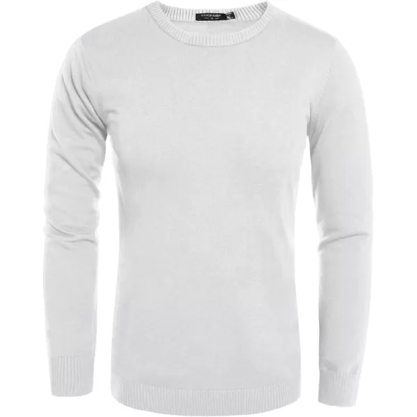 COOFANDY Men's Crew Neck Sweater Slim Fit Lightweight Sweatshirts Knitted Pullover for Casual Or Dressy Wear