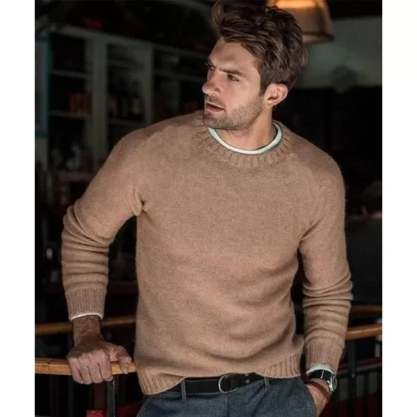 COOFANDY Men's Crew Neck Sweater Slim Fit Lightweight Sweatshirts Knitted Pullover for Casual Or Dressy Wear