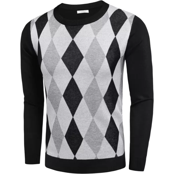 COOFANDY Men's Crew Neck Sweater Slim Fit Lightweight Sweatshirts Knitted Pullover for Casual Or Dressy Wear