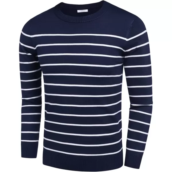 COOFANDY Men's Crew Neck Sweater Slim Fit Lightweight Sweatshirts Knitted Pullover for Casual Or Dressy Wear