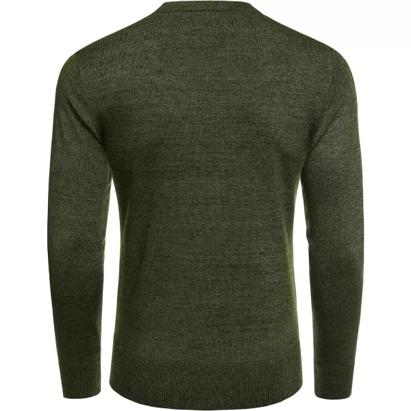 COOFANDY Men's Crew Neck Sweater Slim Fit Lightweight Sweatshirts Knitted Pullover for Casual Or Dressy Wear)
