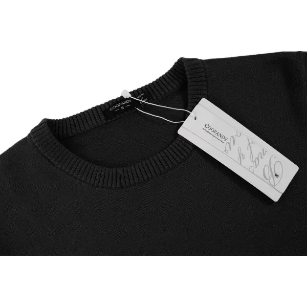 COOFANDY Men's Crew Neck Sweater Slim Fit Lightweight Sweatshirts Knitted Pullover for Casual Or Dressy Wear