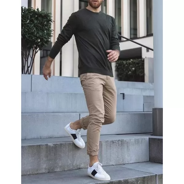 COOFANDY Men's Crew Neck Sweater Slim Fit Lightweight Sweatshirts Knitted Pullover for Casual Or Dressy Wear