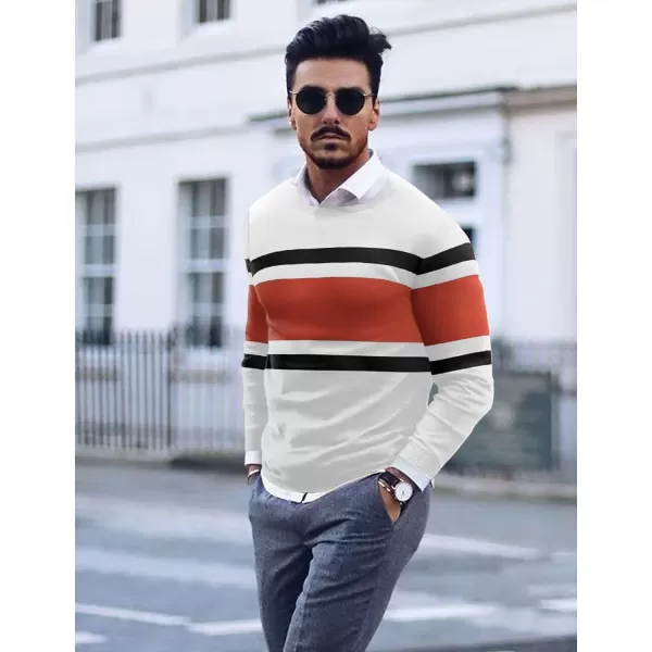 COOFANDY Men's Crew Neck Sweater Slim Fit Lightweight Sweatshirts Knitted Pullover for Casual Or Dressy Wear