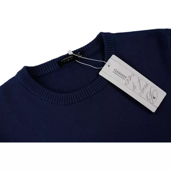 COOFANDY Men's Crew Neck Sweater Slim Fit Lightweight Sweatshirts Knitted Pullover for Casual Or Dressy Wear