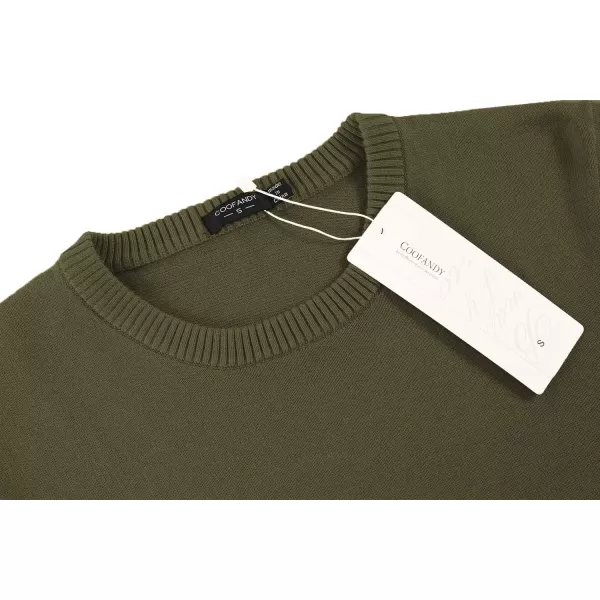 COOFANDY Men's Crew Neck Sweater Slim Fit Lightweight Sweatshirts Knitted Pullover for Casual Or Dressy Wear