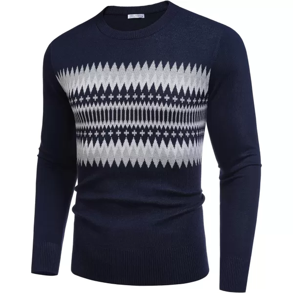 COOFANDY Men's Crew Neck Sweater Slim Fit Lightweight Sweatshirts Knitted Pullover for Casual Or Dressy Wear