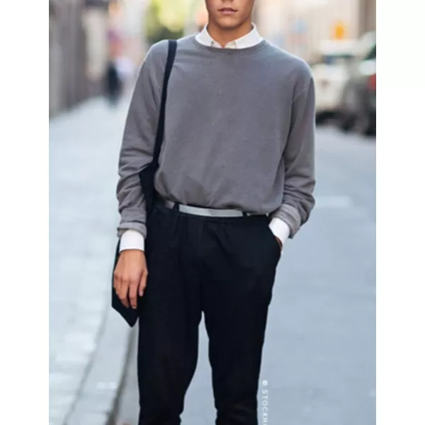 COOFANDY Men's Crew Neck Sweater Slim Fit Lightweight Sweatshirts Knitted Pullover for Casual Or Dressy Wear