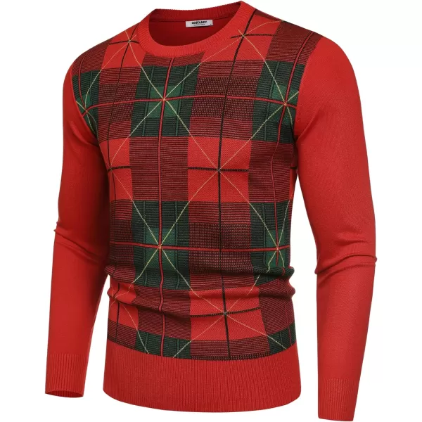 COOFANDY Men's Crew Neck Sweater Slim Fit Lightweight Sweatshirts Knitted Pullover for Casual Or Dressy Wear
