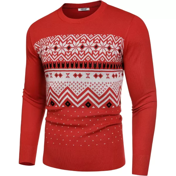 COOFANDY Men's Crew Neck Sweater Slim Fit Lightweight Sweatshirts Knitted Pullover for Casual Or Dressy Wear