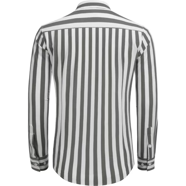COOFANDY Mens Cuban Guayabera Shirt Casual Button Down Shirts Long Sleeve Beach Linen Shirts