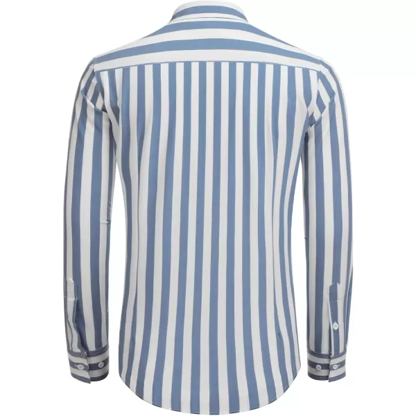 COOFANDY Mens Cuban Guayabera Shirt Casual Button Down Shirts Long Sleeve Beach Linen Shirts