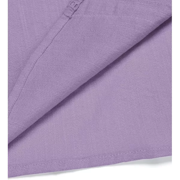 COOFANDY Men's Cuban Guayabera Shirts Casual Long Sleeve Button Down Shirts Band Collar Linen Summer Beach Shirts