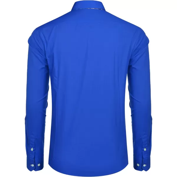 COOFANDY Mens Dress Shirt Long Sleeve Casual Button Down Paisley Shirts Party Wedding Dress Shirt