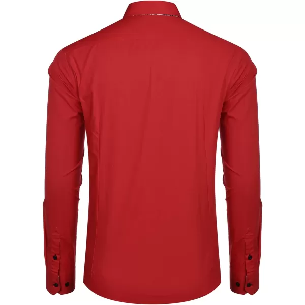 COOFANDY Mens Dress Shirt Long Sleeve Casual Button Down Paisley Shirts Party Wedding Dress Shirt