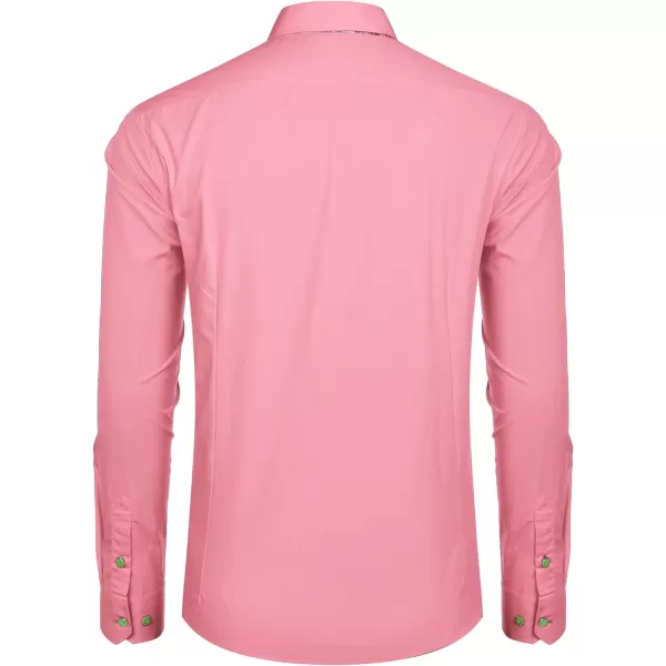COOFANDY Mens Dress Shirt Long Sleeve Casual Button Down Paisley Shirts Party Wedding Dress Shirt