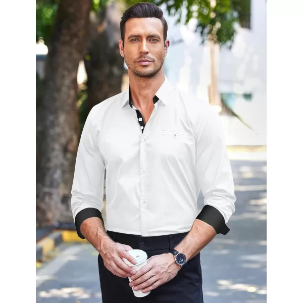 COOFANDY Mens Dress Shirt Long Sleeve Casual Button Down Paisley Shirts Party Wedding Dress Shirt