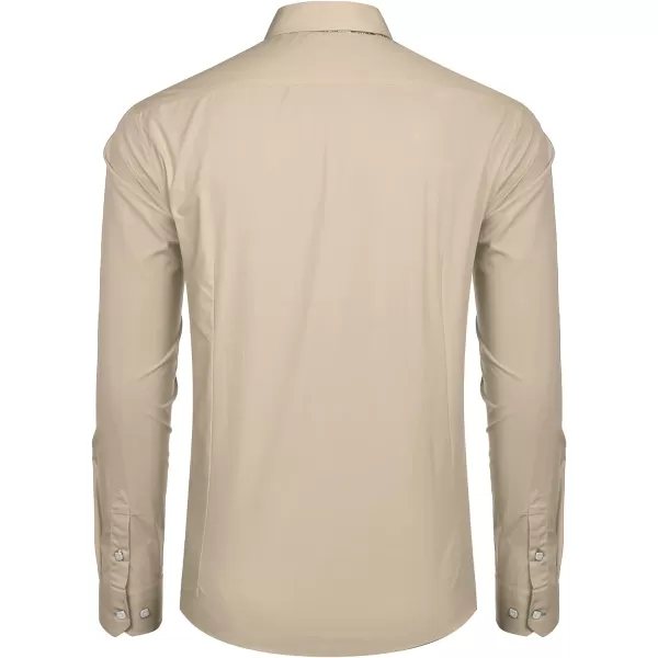 COOFANDY Mens Dress Shirt Long Sleeve Casual Button Down Paisley Shirts Party Wedding Dress Shirt