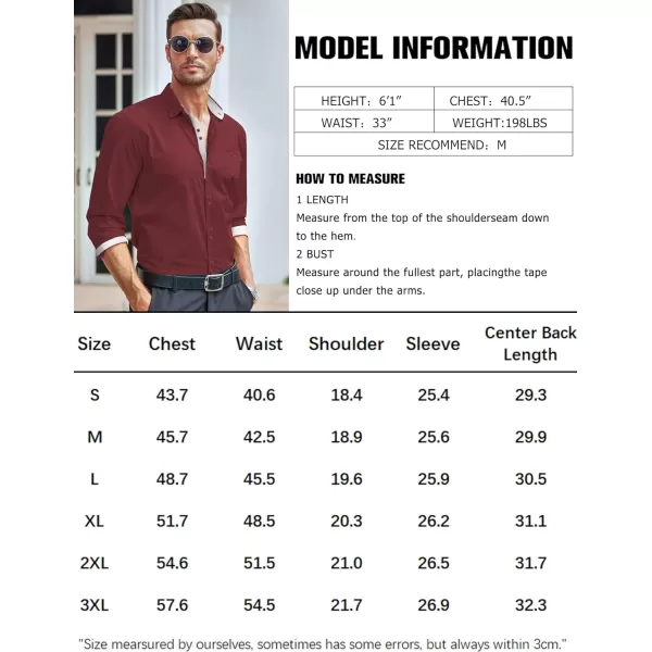 COOFANDY Mens Dress Shirt Long Sleeve Casual Button Down Paisley Shirts Party Wedding Dress Shirt
