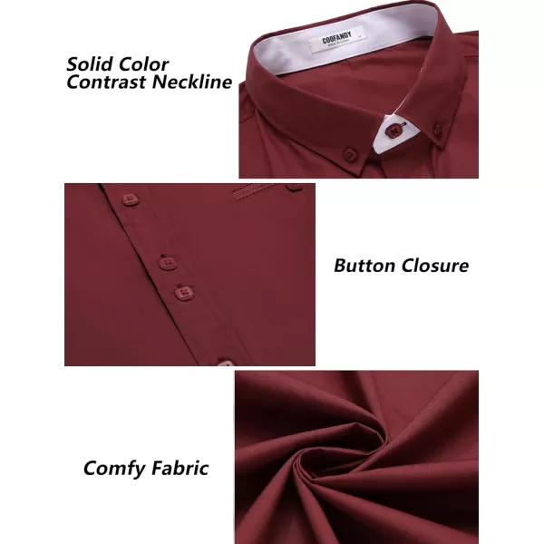 COOFANDY Mens Dress Shirt Long Sleeve Casual Button Down Paisley Shirts Party Wedding Dress Shirt