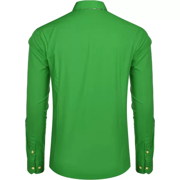 COOFANDY Mens Dress Shirt Long Sleeve Casual Button Down Paisley Shirts Party Wedding Dress Shirt