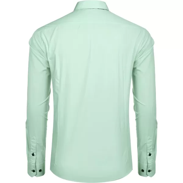 COOFANDY Mens Dress Shirt Long Sleeve Casual Button Down Paisley Shirts Party Wedding Dress Shirt