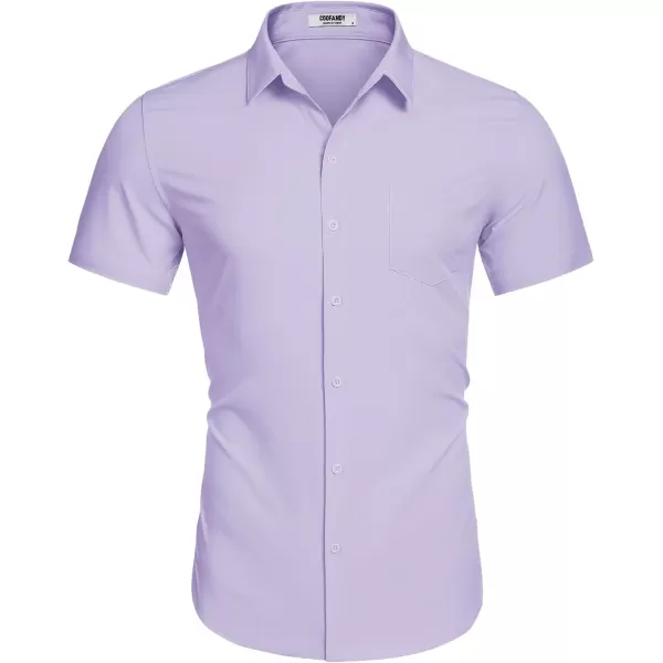 COOFANDY Men's Dress Shirts 2024 Short Sleeve Business Casual Regular Fit Button Down Shirts with Pocket
