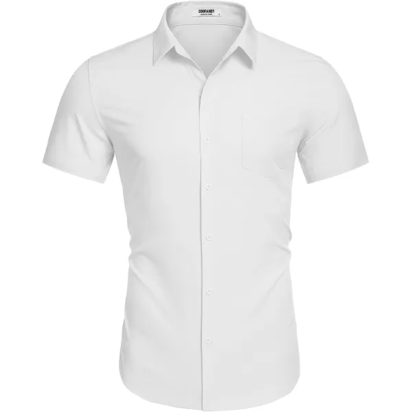 COOFANDY Men's Dress Shirts 2024 Short Sleeve Business Casual Regular Fit Button Down Shirts with Pocket