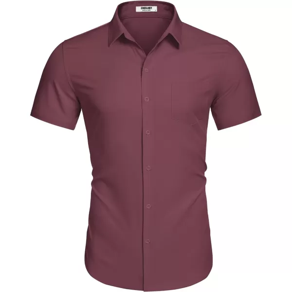 COOFANDY Men's Dress Shirts 2024 Short Sleeve Business Casual Regular Fit Button Down Shirts with Pocket