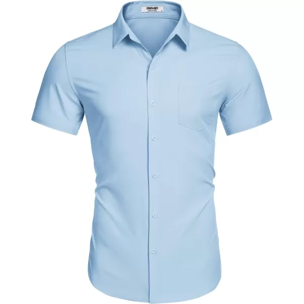 COOFANDY Men's Dress Shirts 2024 Short Sleeve Business Casual Regular Fit Button Down Shirts with Pocket
