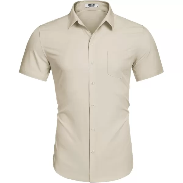 COOFANDY Men's Dress Shirts 2024 Short Sleeve Business Casual Regular Fit Button Down Shirts with Pocket